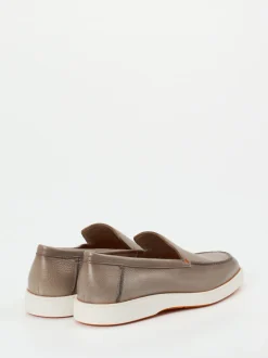 Santoni – Loafer aus Kalbleder in Taupe