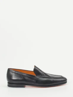 Santoni – Loafer aus Lammleder in Schwarz