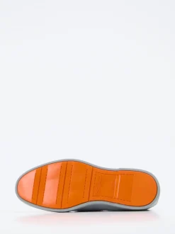 Santoni – Loafer aus Veloursleder in Eisblau