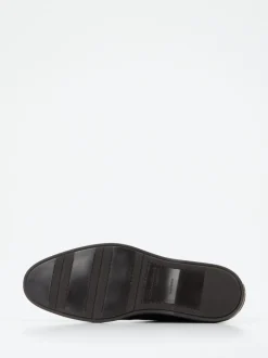 Santoni – Mid-Cut-Slipper aus Hirschleder Schwarz