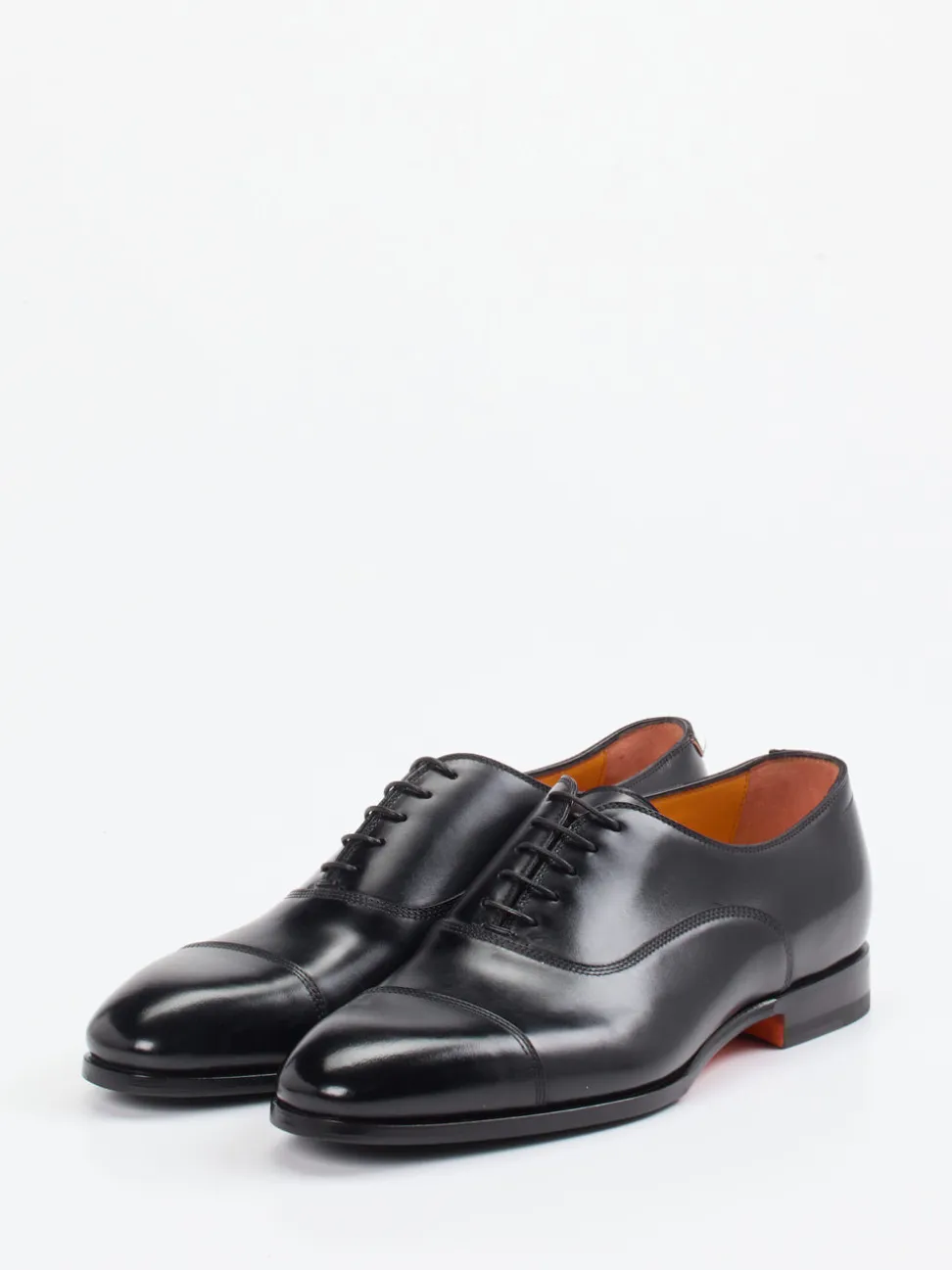 Santoni – Oxford Schuhe aus Kalbleder Schwarz