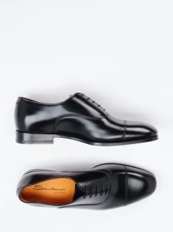 Santoni – Oxford Schuhe aus Kalbleder Schwarz