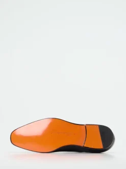 Santoni – Oxford-Schnürschuh aus Lammleder Schwarz