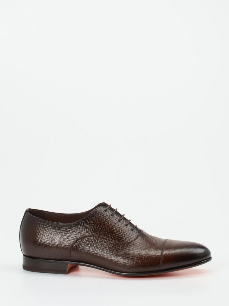 Santoni – Oxford-Schnürschuh aus Kalbleder Dunkelbraun