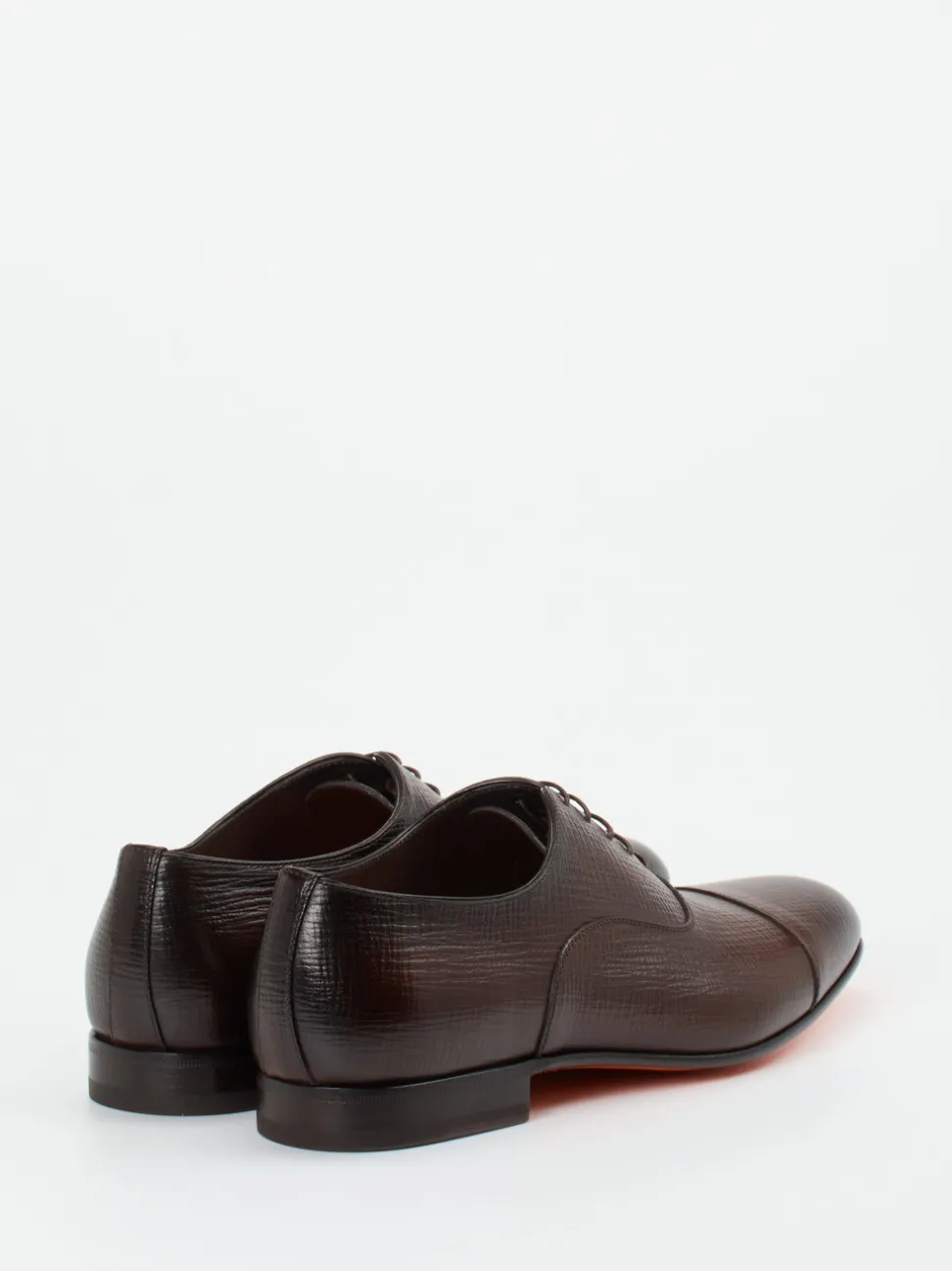 Santoni – Oxford-Schnürschuh aus Kalbleder Dunkelbraun
