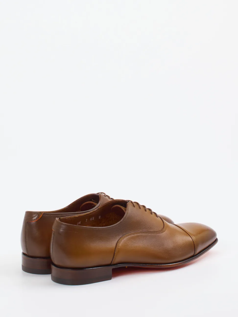 Santoni – Oxford-Schnürschuh aus Kalbleder cognacbraun