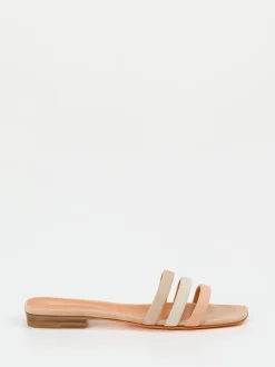 Santoni – Pantolette aus Veloursleder in Naturtönen