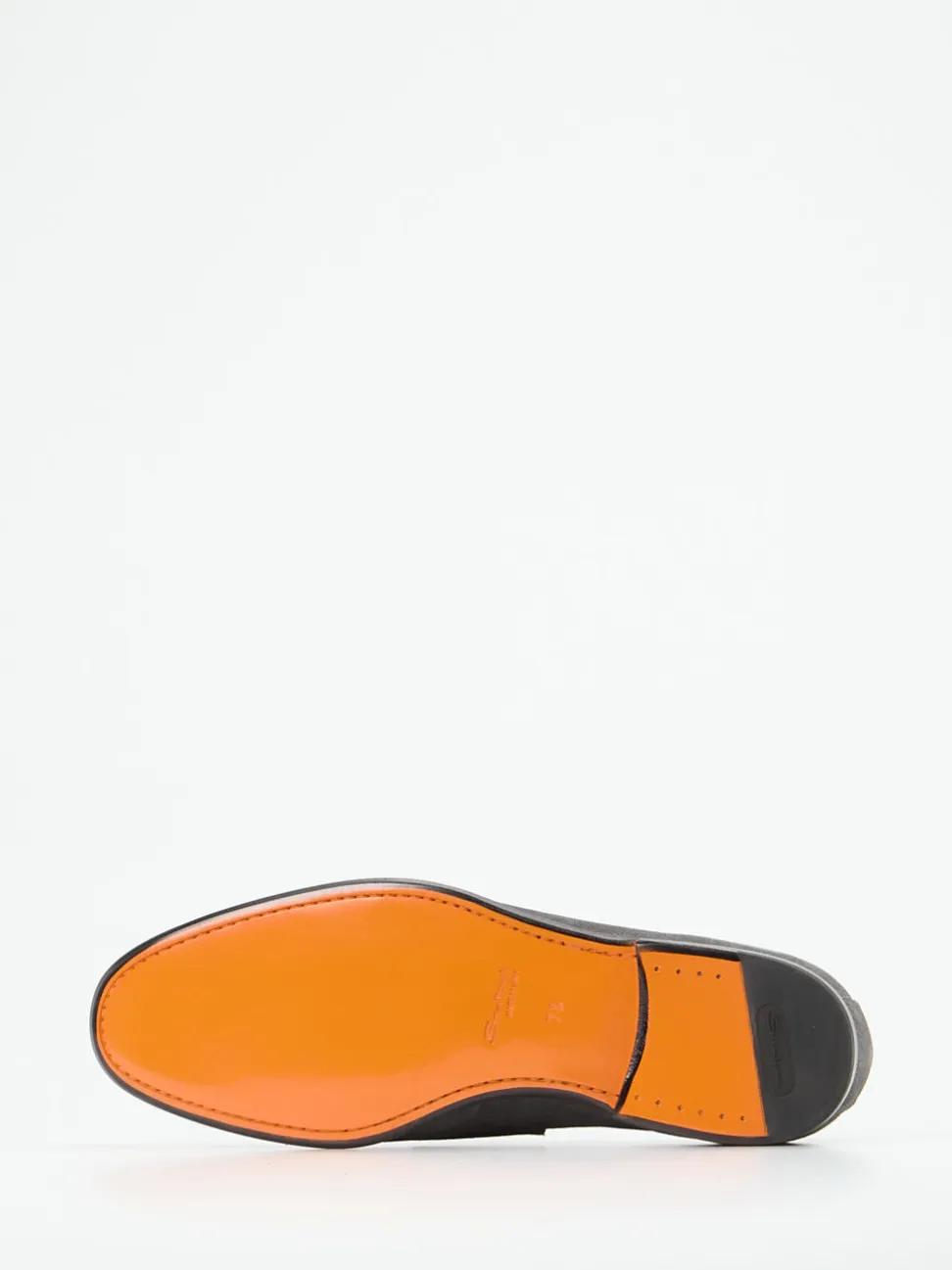 Santoni – Penny Loafer aus Veloursleder Grau