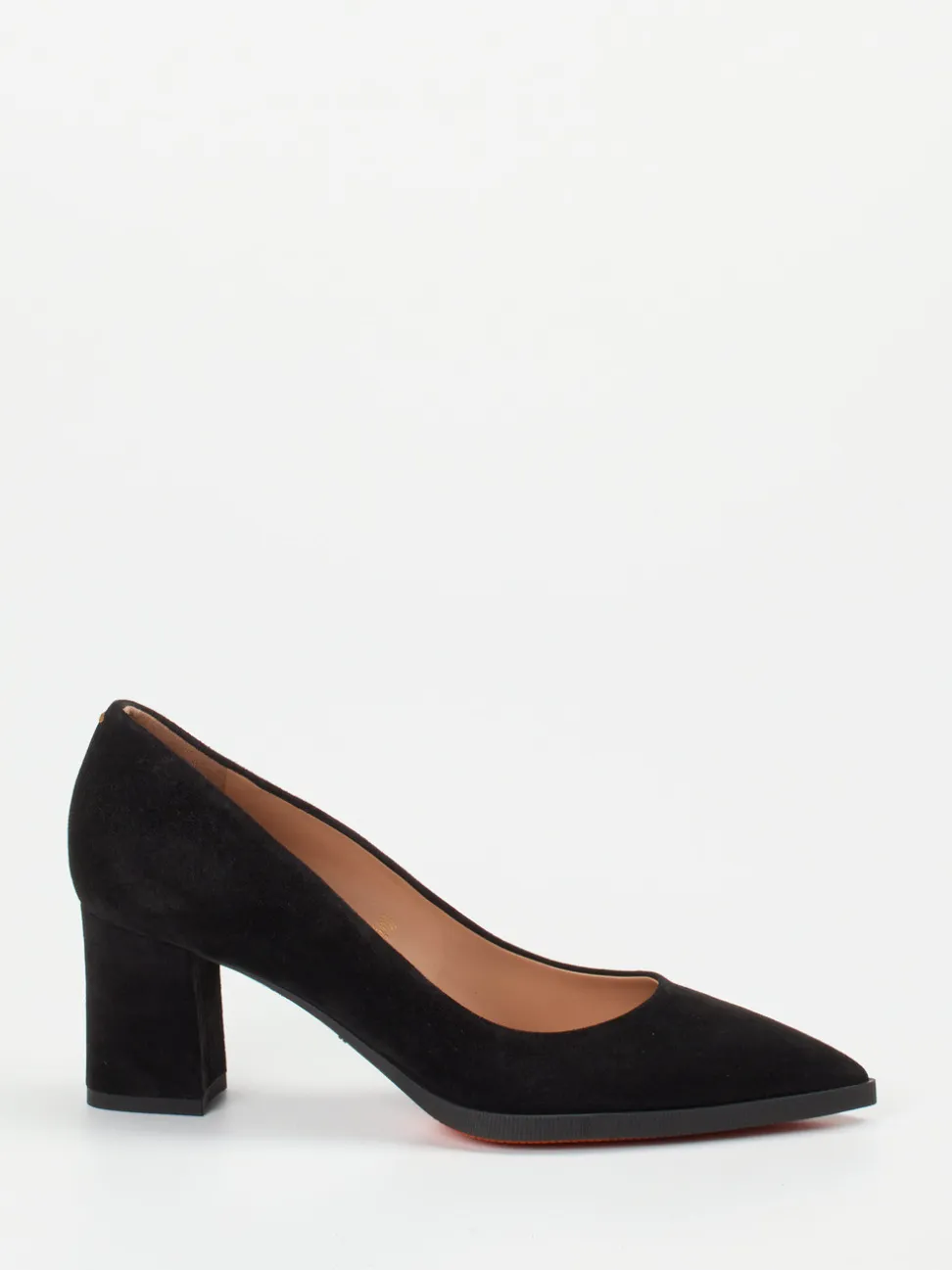 Santoni – Pumps aus Veloursleder schwarz