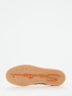 Santoni – Retro-Sneaker aus Kalbleder beige-orange
