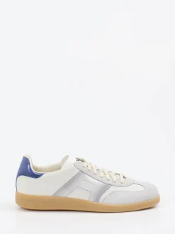Santoni – Retro-Sneaker aus Kalbleder Offwhite