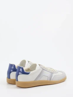 Santoni – Retro-Sneaker aus Kalbleder Offwhite