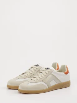 Santoni – Retro-Sneaker aus Kalbleder Beige