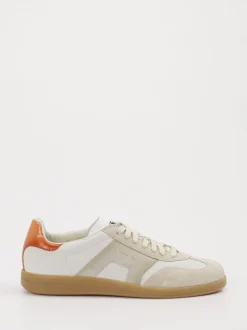 Santoni – Retro-Sneaker aus Kalbleder Beige