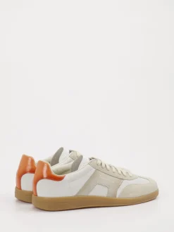 Santoni – Retro-Sneaker aus Kalbleder Beige