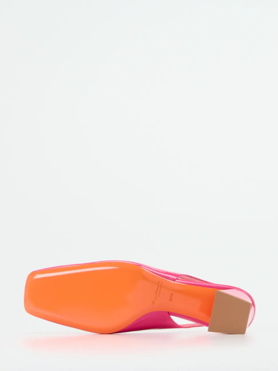 Santoni – Slingback-Pumps aus Lackleder Pink