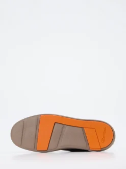 Santoni – Slip-On Sneaker aus Veloursleder Sandbeige