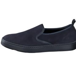 Santoni – Slip-On Sneaker aus Veloursleder Dunkelblau