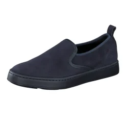Santoni – Slip-On Sneaker aus Veloursleder Dunkelblau