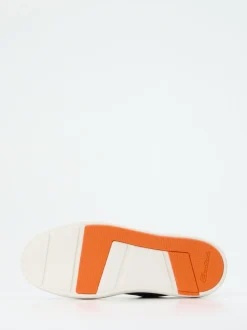 Santoni – Slip-On Sneaker aus Veloursleder Blau