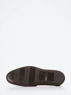 Santoni – Slipper aus Veloursleder in Taupe