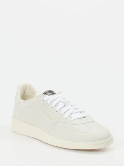 Santoni – Sneaker aus Elchleder in Off-White