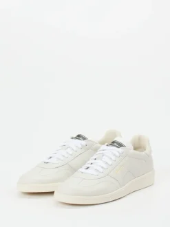 Santoni – Sneaker aus Elchleder in Off-White