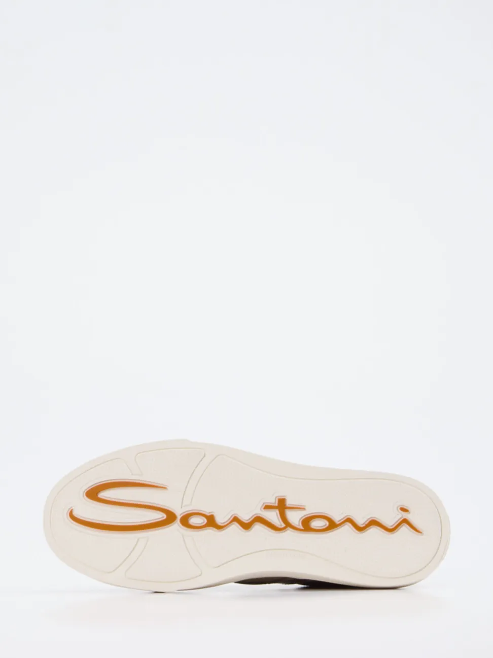Santoni – Sneaker aus geprägtem Leder sandbeige