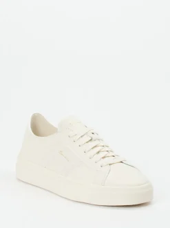Santoni – Sneaker aus Kalbleder cremeweiß