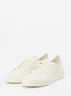 Santoni – Sneaker aus Kalbleder cremeweiß