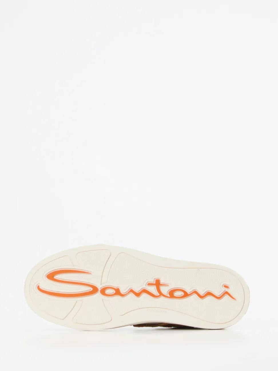 Santoni – Sneaker aus Kalbleder mit Veloursdetails