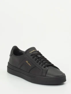 Santoni – Sneaker aus Kalbleder in Schwarz