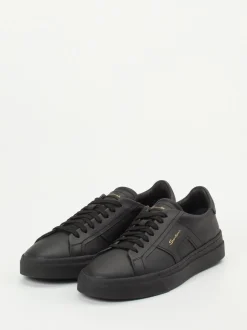 Santoni – Sneaker aus Kalbleder in Schwarz