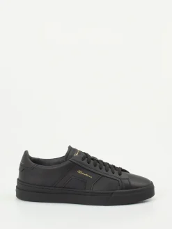 Santoni – Sneaker aus Kalbleder in Schwarz