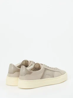 Santoni – Sneaker aus Kalbleder in Steingrau