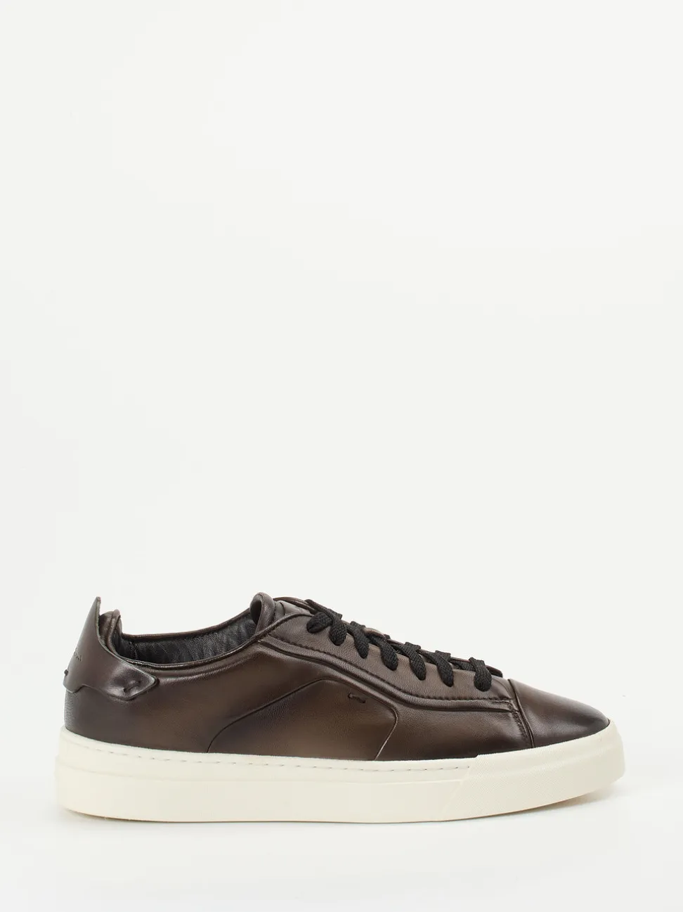 Santoni – Sneaker aus Kalbleder Dunkelbraun