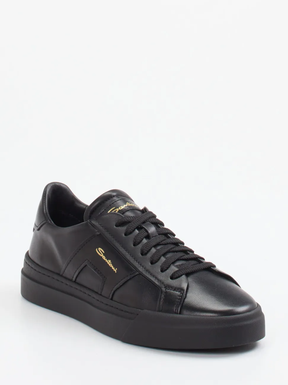 Santoni – Sneaker aus Kalbleder Schwarz