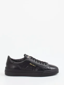 Santoni – Sneaker aus Kalbleder Schwarz