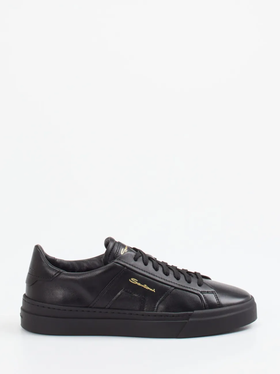 Santoni – Sneaker aus Kalbleder Schwarz