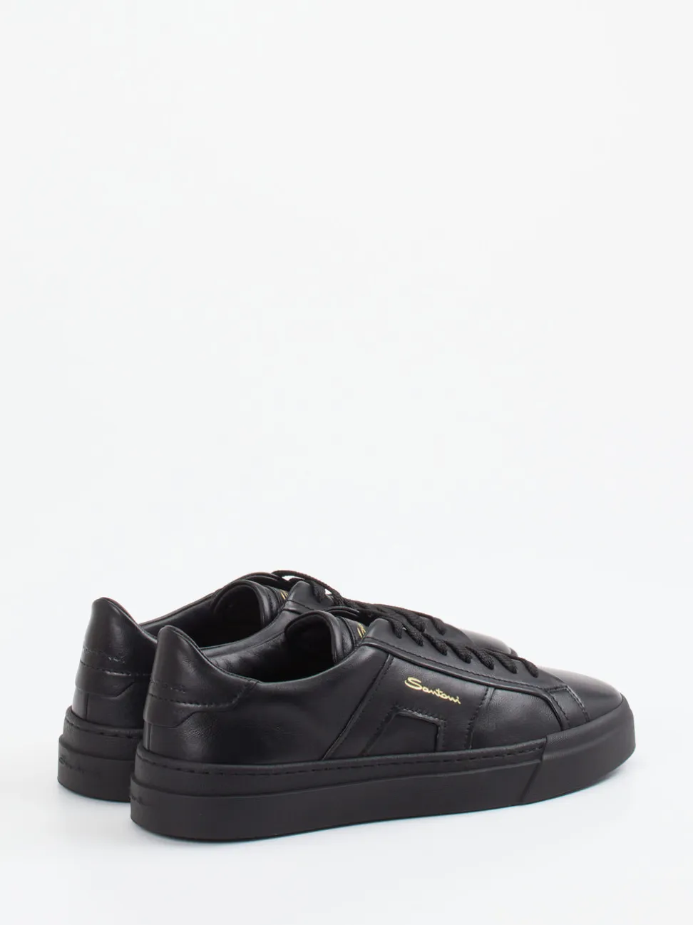 Santoni – Sneaker aus Kalbleder Schwarz