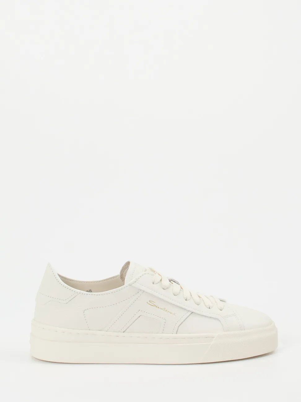 Santoni – Sneaker aus Kalbleder in Offwhite