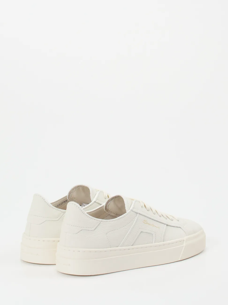 Santoni – Sneaker aus Kalbleder in Offwhite
