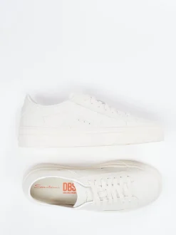 Santoni – Sneaker aus Kalbleder in Offwhite