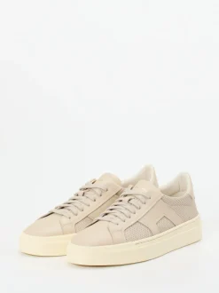 Santoni – Sneaker aus Kalbleder in Beige