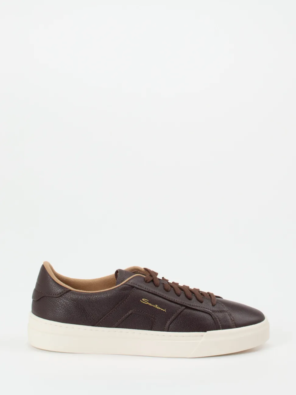 Santoni – Sneaker aus Kalbleder Dunkelbraun