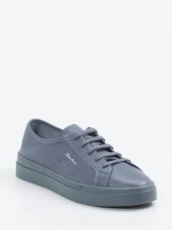 Santoni – Sneaker aus Kalbleder Schieferblau