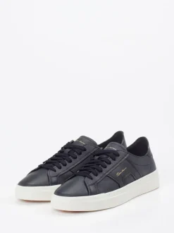 Santoni – Sneaker aus Kalbleder Dunkelblau
