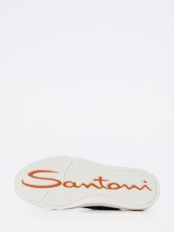 Santoni – Sneaker aus Kalbleder Dunkelblau