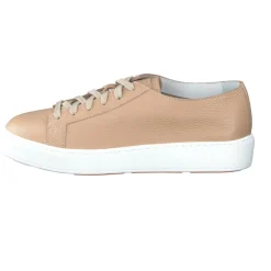 Santoni – Sneaker aus Kalbleder in Beigebraun