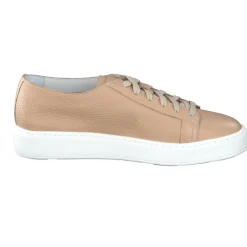 Santoni – Sneaker aus Kalbleder in Beigebraun
